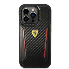 Ferrari PU Carbon Hard Case for iPhone 14 Pro, must hind ja info | Telefoni kaaned, ümbrised | kaup24.ee