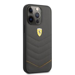 Ferrari Genuine Leather Quilted for iPhone 13 Pro Dark Grey цена и информация | Чехлы для телефонов | kaup24.ee