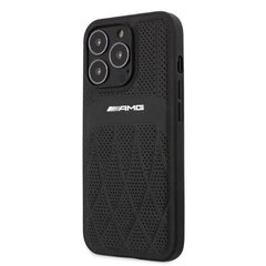 AMG AMHCP13LOSDBK iPhone 13 Pro | 13 6,1" czarny|black hardcase Leather Curved Lines цена и информация | Чехлы для телефонов | kaup24.ee
