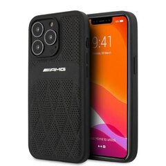 AMG AMHCP13LOSDBK iPhone 13 Pro | 13 6,1" czarny|black hardcase Leather Curved Lines цена и информация | Чехлы для телефонов | kaup24.ee