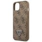 Guess GUHCP13SP4TPW iPhone 13 mini 5,4" brown hardcase 4G Triangle Logo Cardslot hind ja info | Telefoni kaaned, ümbrised | kaup24.ee