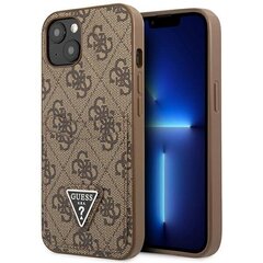 Guess GUHCP13SP4TPW iPhone 13 mini 5,4" brązowy|brown hardcase 4G Triangle Logo Cardslot цена и информация | Чехлы для телефонов | kaup24.ee