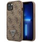 Guess GUHCP13SP4TPW iPhone 13 mini 5,4" brown hardcase 4G Triangle Logo Cardslot hind ja info | Telefoni kaaned, ümbrised | kaup24.ee