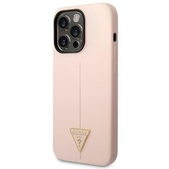 Guess GUHCP14LSLTGP iPhone 14 Pro 6,1" pink hardcase Silicone Triangle цена и информация | Чехлы для телефонов | kaup24.ee