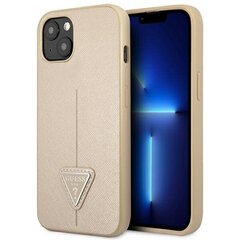 Guess GUHCP14MPSATLE iPhone 14 Plus 6,7" beżowy|beige hardcase SaffianoTriangle Logo цена и информация | Чехлы для телефонов | kaup24.ee