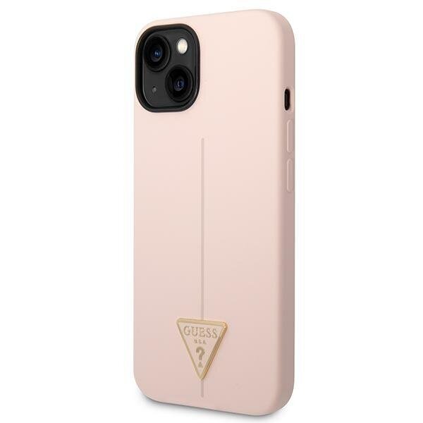 Guess GUHCP14SSLTGP iPhone 14 6,1" pink hardcase Silicone Triangle цена и информация | Telefoni kaaned, ümbrised | kaup24.ee