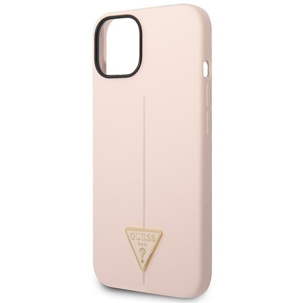 Guess GUHCP14SSLTGP iPhone 14 6,1" pink hardcase Silicone Triangle hind ja info | Telefoni kaaned, ümbrised | kaup24.ee