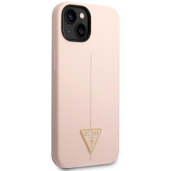 Guess GUHCP14SSLTGP iPhone 14 6,1" pink hardcase Silicone Triangle hind ja info | Telefoni kaaned, ümbrised | kaup24.ee