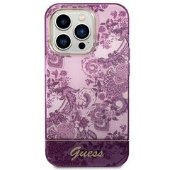 Guess GUHCP14XHGPLHF iPhone 14 Pro Max 6,7" fuschia hardcase Porcelain Collection hind ja info | Telefoni kaaned, ümbrised | kaup24.ee