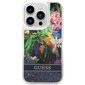 Guess GUHCP14XLFLSB iPhone 14 Pro Max 6,7" blue hardcase Flower Liquid Glitter hind ja info | Telefoni kaaned, ümbrised | kaup24.ee