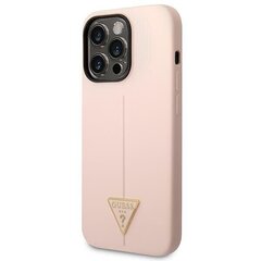 Guess GUHCP14XSLTGP iPhone 14 Pro Max 6,7" pink hardcase Silicone Triangle цена и информация | Чехлы для телефонов | kaup24.ee