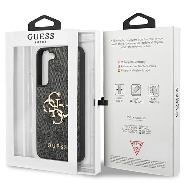 Guess GUHCS23S4GMGGR S23 S911 grey hardcase 4G Big Metal Logo цена и информация | Telefoni kaaned, ümbrised | kaup24.ee