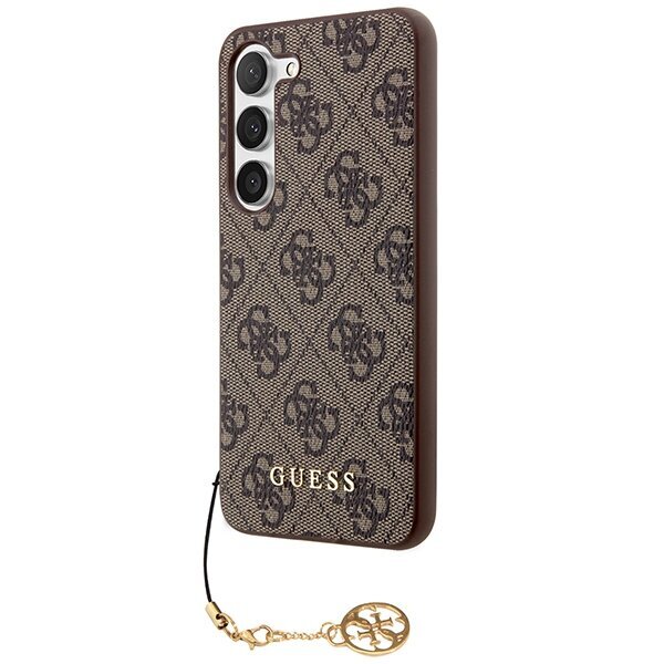 Guess GUHCS23SGF4GBR S23 S911 brown hardcase 4G Charms Collection hind ja info | Telefoni kaaned, ümbrised | kaup24.ee