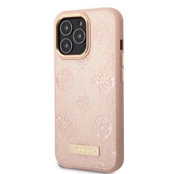 Guess GUHMP13LSAPSTP iPhone 13 Pro | 13 6,1" pink hardcase Peony Logo Plate MagSafe цена и информация | Telefoni kaaned, ümbrised | kaup24.ee