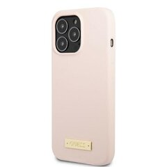 Guess GUHMP13LSPLP iPhone 13 Pro | 13 6,1" różowy|pink hard case Silicone Logo Plate MagSafe цена и информация | Чехлы для телефонов | kaup24.ee
