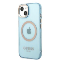 Guess GUHMP13MHTCMB iPhone 13 6,1" niebieski|blue hard case Gold Outline Translucent MagSafe цена и информация | Чехлы для телефонов | kaup24.ee