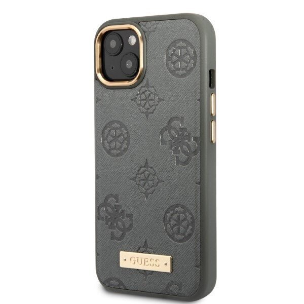 Guess GUHMP13MSAPSTG iPhone 13 6,1" grey hardcase Peony Logo Plate MagSafe цена и информация | Telefoni kaaned, ümbrised | kaup24.ee