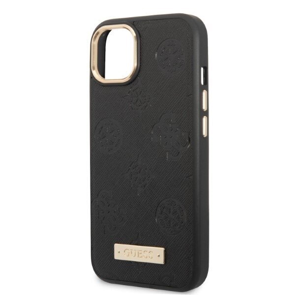 Guess GUHMP13MSAPSTK iPhone 13 6,1" black hardcase Peony Logo Plate MagSafe hind ja info | Telefoni kaaned, ümbrised | kaup24.ee