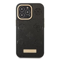 Guess GUHMP13XSAPSTK iPhone 13 Pro Max 6,7" czarny|black hardcase Peony Logo Plate MagSafe цена и информация | Чехлы для телефонов | kaup24.ee