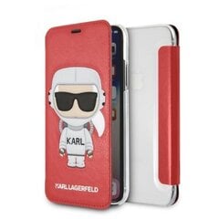 Karl Lagerfeld KLFLBKPXKSCORE iPhone X| XS bookcase czerwony|red Karl Space Cosmonaut цена и информация | Чехлы для телефонов | kaup24.ee