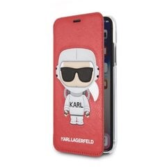 Karl Lagerfeld KLFLBKPXKSCORE iPhone X| XS bookcase czerwony|red Karl Space Cosmonaut цена и информация | Чехлы для телефонов | kaup24.ee