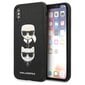 Karl Lagerfeld KLHCI65SAKICKCBK iPhone XS Max black hardcase Saffiano Karl&Choupette Head hind ja info | Telefoni kaaned, ümbrised | kaup24.ee