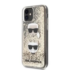 Karl Lagerfeld KLHCN61KCGLGO iPhone 11 | XR 6,1" gold hardcase Liquid Glitter Karl&Choupette цена и информация | Чехлы для телефонов | kaup24.ee