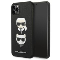 Karl Lagerfeld KLHCN65SAKICKCBK iPhone 11 Pro Max 6,5" czarny|black hardcase Saffiano Karl&Choupette Head цена и информация | Чехлы для телефонов | kaup24.ee