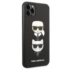 Karl Lagerfeld KLHCN65SAKICKCBK iPhone 11 Pro Max 6,5" black hardcase Saffiano Karl&Choupette Head hind ja info | Telefoni kaaned, ümbrised | kaup24.ee