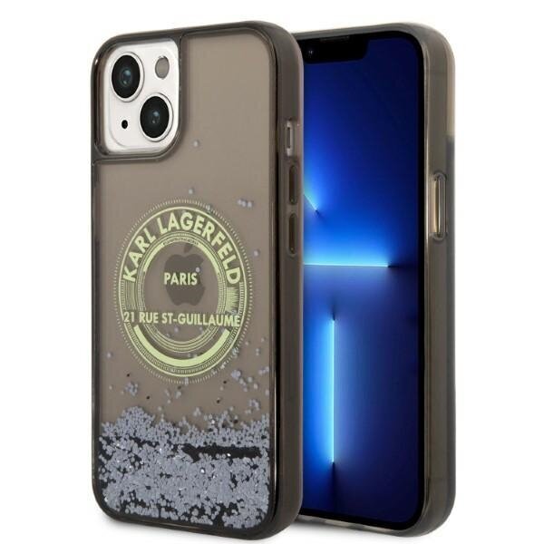 Karl Lagerfeld KLHCP14MLCRSGRK iPhone 14 Plus 6,7" black hardcase Liquid Glitter RSG цена и информация | Telefoni kaaned, ümbrised | kaup24.ee