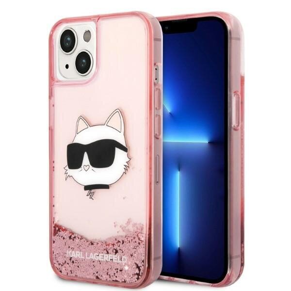 Karl Lagerfeld KLHCP14MLNCHCP iPhone 14 Plus 6,7" pink hardcase Glitter Choupette Head цена и информация | Telefoni kaaned, ümbrised | kaup24.ee