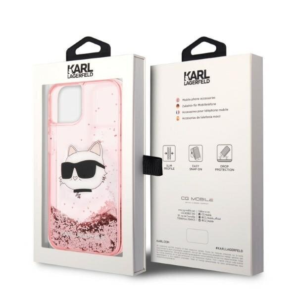 Karl Lagerfeld KLHCP14MLNCHCP iPhone 14 Plus 6,7" pink hardcase Glitter Choupette Head hind ja info | Telefoni kaaned, ümbrised | kaup24.ee