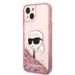 Karl Lagerfeld KLHCP14SLNKHCP iPhone 14 6,1" pink hardcase Glitter Karl Head цена и информация | Telefoni kaaned, ümbrised | kaup24.ee