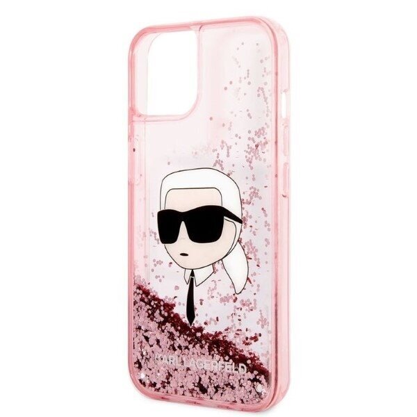 Karl Lagerfeld KLHCP14SLNKHCP iPhone 14 6,1" pink hardcase Glitter Karl Head цена и информация | Telefoni kaaned, ümbrised | kaup24.ee