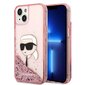 Karl Lagerfeld KLHCP14SLNKHCP iPhone 14 6,1" pink hardcase Glitter Karl Head цена и информация | Telefoni kaaned, ümbrised | kaup24.ee