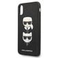 Karl Lagerfeld KLHCPXSAKICKCBK iPhone X|XS black hardcase Saffiano Karl&Choupette Head цена и информация | Telefoni kaaned, ümbrised | kaup24.ee