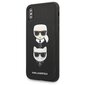 Karl Lagerfeld KLHCPXSAKICKCBK iPhone X|XS black hardcase Saffiano Karl&Choupette Head цена и информация | Telefoni kaaned, ümbrised | kaup24.ee