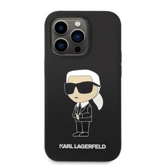 Karl Lagerfeld KLHMP14LSNIKBCK iPhone 14 Pro 6,1" hardcase black Silicone Ikonik Magsafe hind ja info | Telefoni kaaned, ümbrised | kaup24.ee