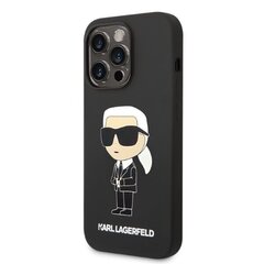 Karl Lagerfeld KLHMP14LSNIKBCK iPhone 14 Pro 6,1" hardcase czarny|black Silicone Ikonik Magsafe цена и информация | Чехлы для телефонов | kaup24.ee