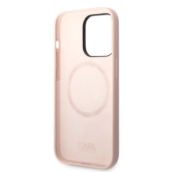 Karl Lagerfeld KLHMP14LSNIKBCP iPhone 14 Pro 6,1" hardcase pink Silicone Ikonik Magsafe hind ja info | Telefoni kaaned, ümbrised | kaup24.ee