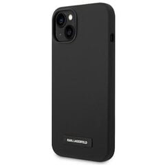 Karl Lagerfeld KLHMP14SSLMP1K iPhone 14 6,1" hardcase black Silicone Plaque Magsafe hind ja info | Telefoni kaaned, ümbrised | kaup24.ee