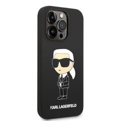 Karl Lagerfeld KLHMP14XSNIKBCK iPhone 14 Pro Max 6,7" hardcase black Silicone Ikonik Magsafe цена и информация | Чехлы для телефонов | kaup24.ee