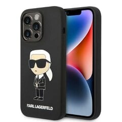 Karl Lagerfeld KLHMP14XSNIKBCK iPhone 14 Pro Max 6,7" hardcase black Silicone Ikonik Magsafe hind ja info | Telefoni kaaned, ümbrised | kaup24.ee