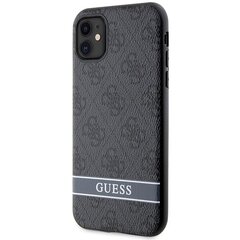 Guess GUHCN61P4SNK iPhone 11 | Xr szary|grey hardcase 4G Stripe цена и информация | Чехлы для телефонов | kaup24.ee