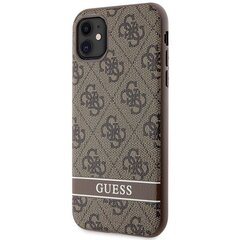 Guess GUHCN61P4SNW iPhone 11 | XR brown hardcase 4G Stripe цена и информация | Чехлы для телефонов | kaup24.ee