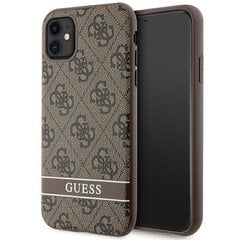 Guess GUHCN61P4SNW iPhone 11 | XR brown hardcase 4G Stripe цена и информация | Чехлы для телефонов | kaup24.ee