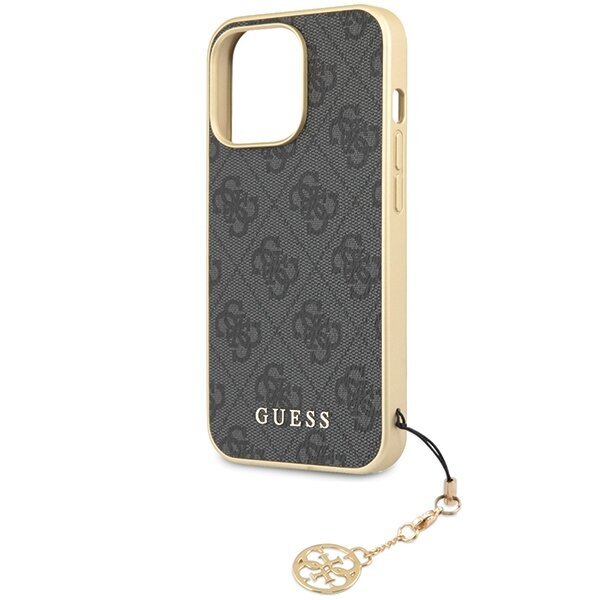 Guess GUHCP14LGF4GGR iPhone 14 Pro 6,1" grey hardcase 4G Charms Collection цена и информация | Telefoni kaaned, ümbrised | kaup24.ee