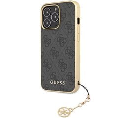 Guess GUHCP14LGF4GGR iPhone 14 Pro 6,1" grey hardcase 4G Charms Collection цена и информация | Чехлы для телефонов | kaup24.ee