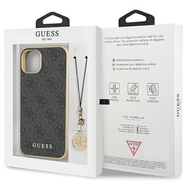 Guess GUHCP14SGF4GGR iPhone 14 6.1" grey hardcase 4G Charms Collection цена и информация | Telefoni kaaned, ümbrised | kaup24.ee