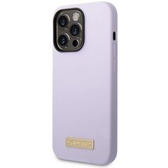 Guess GUHMP14LSBPLU iPhone 14 Pro 6,1" purple hard case Silicone Logo Plate MagSafe hind ja info | Telefoni kaaned, ümbrised | kaup24.ee